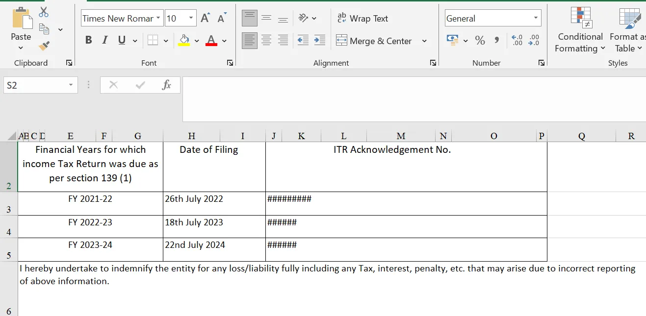 Realice la edición de la tabla de datos PDF importada en la hoja de Excel.