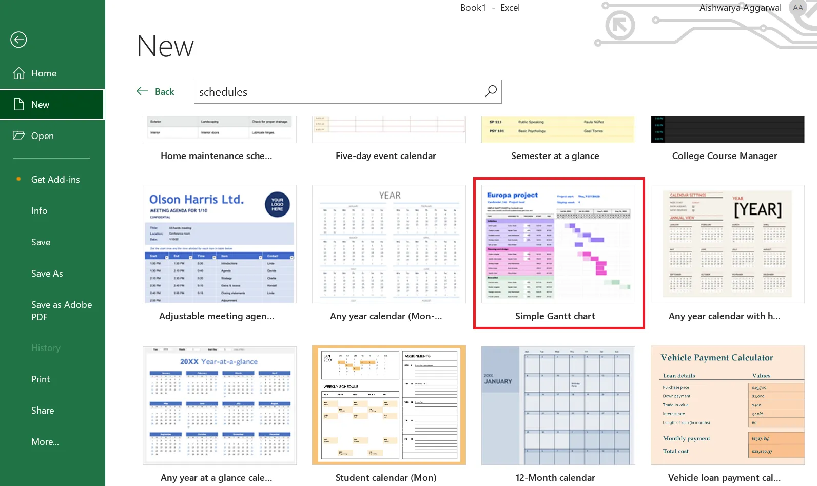 シンプルなガントチャート：Excel で建設スケジュールを作成する方法