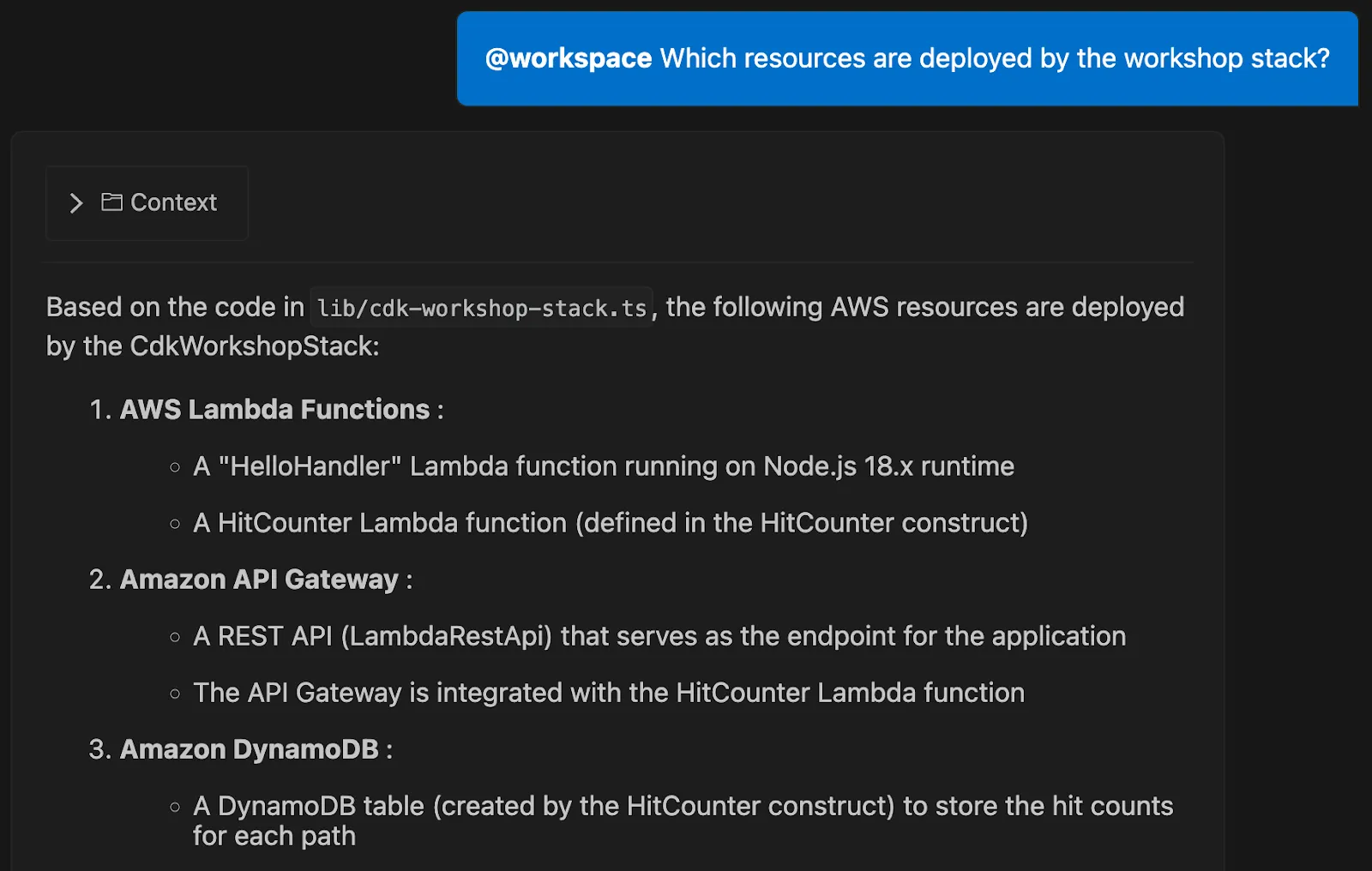 การจัดทำดัชนีพื้นที่ทำงาน: วิธีสร้างกระบวนการทำงานแบบ DevOps โดยใช้ Amazon Q