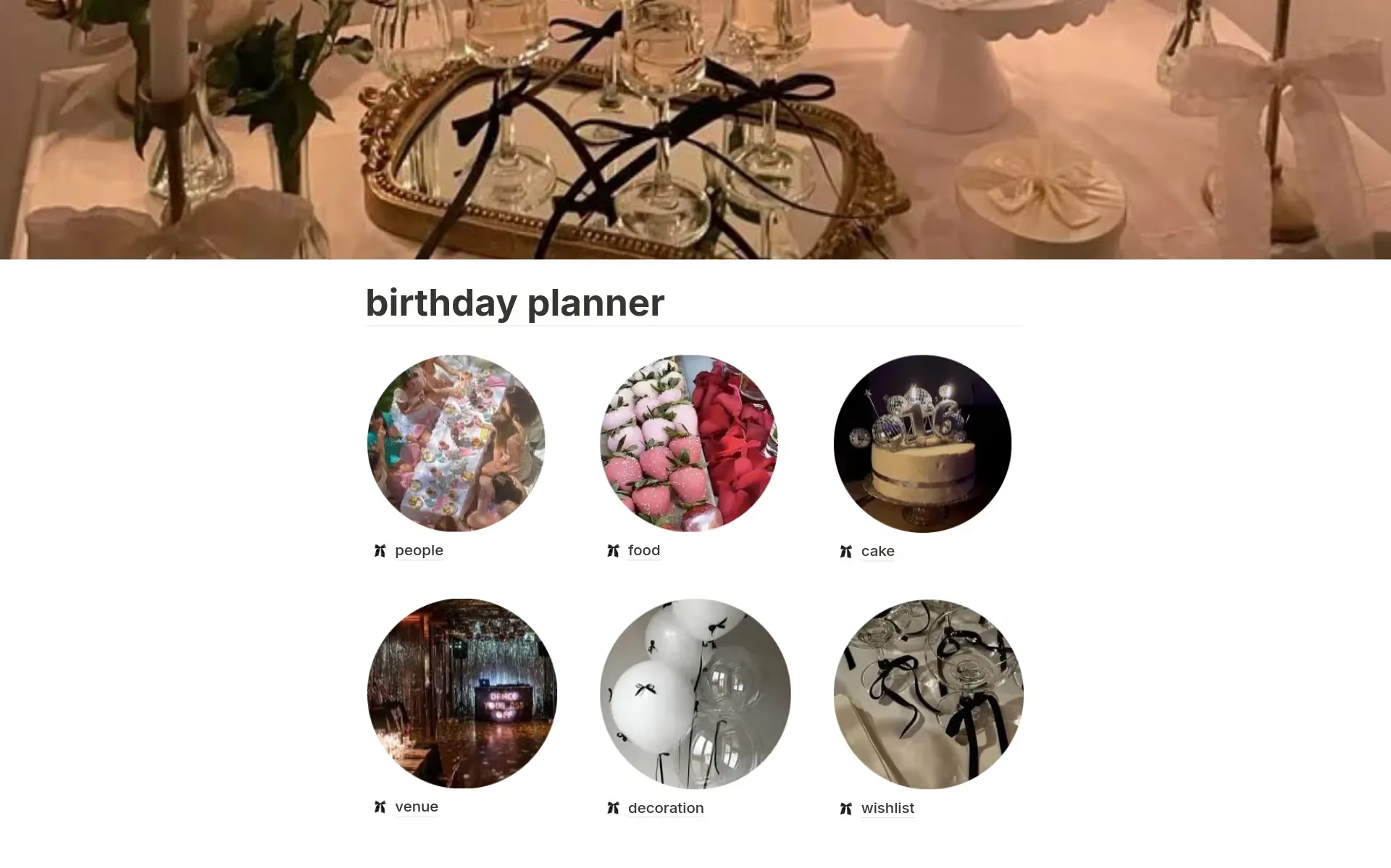 مخطط عيد ميلاد جميل من Notion