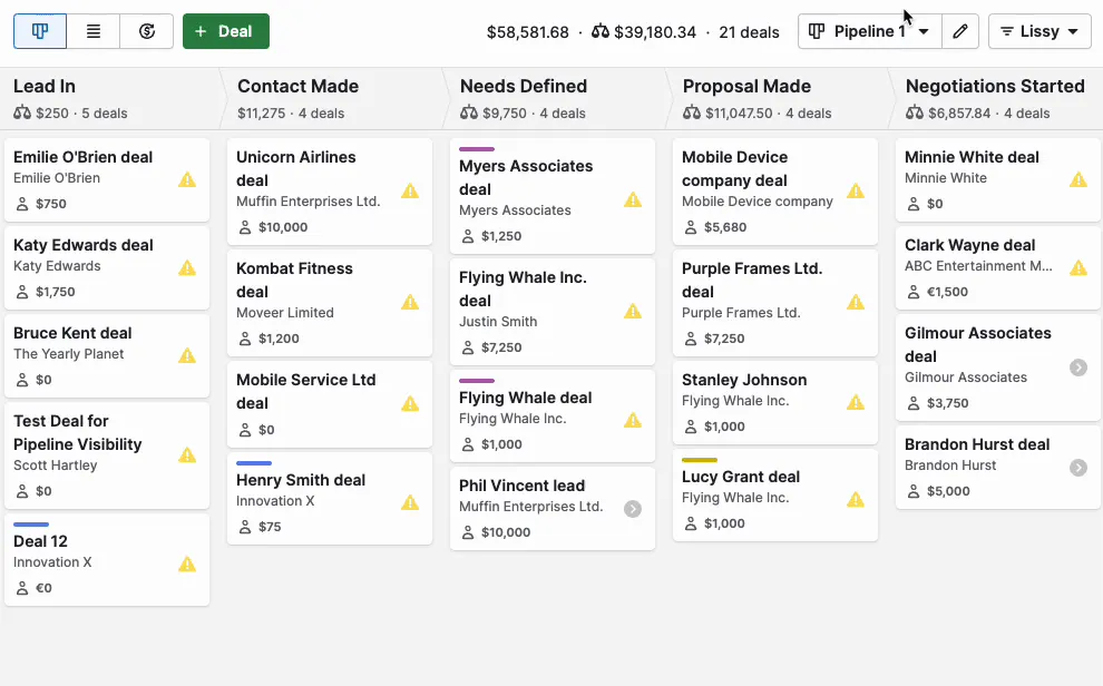 أنشئ خط أنابيب مبيعات لسير عملك: ClickUp مقابل Pipedrive