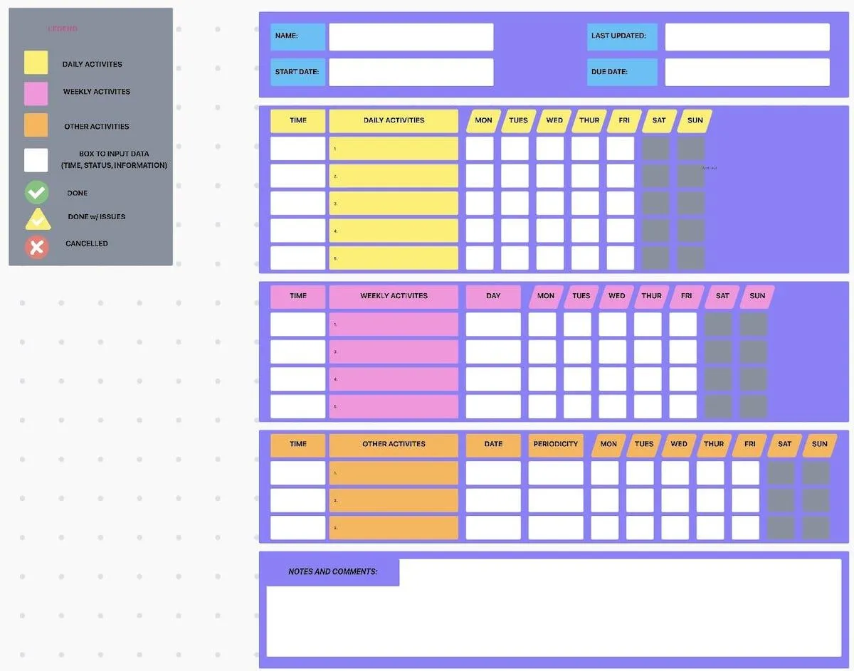 Plantilla de trabajo estándar para líderes de ClickUp