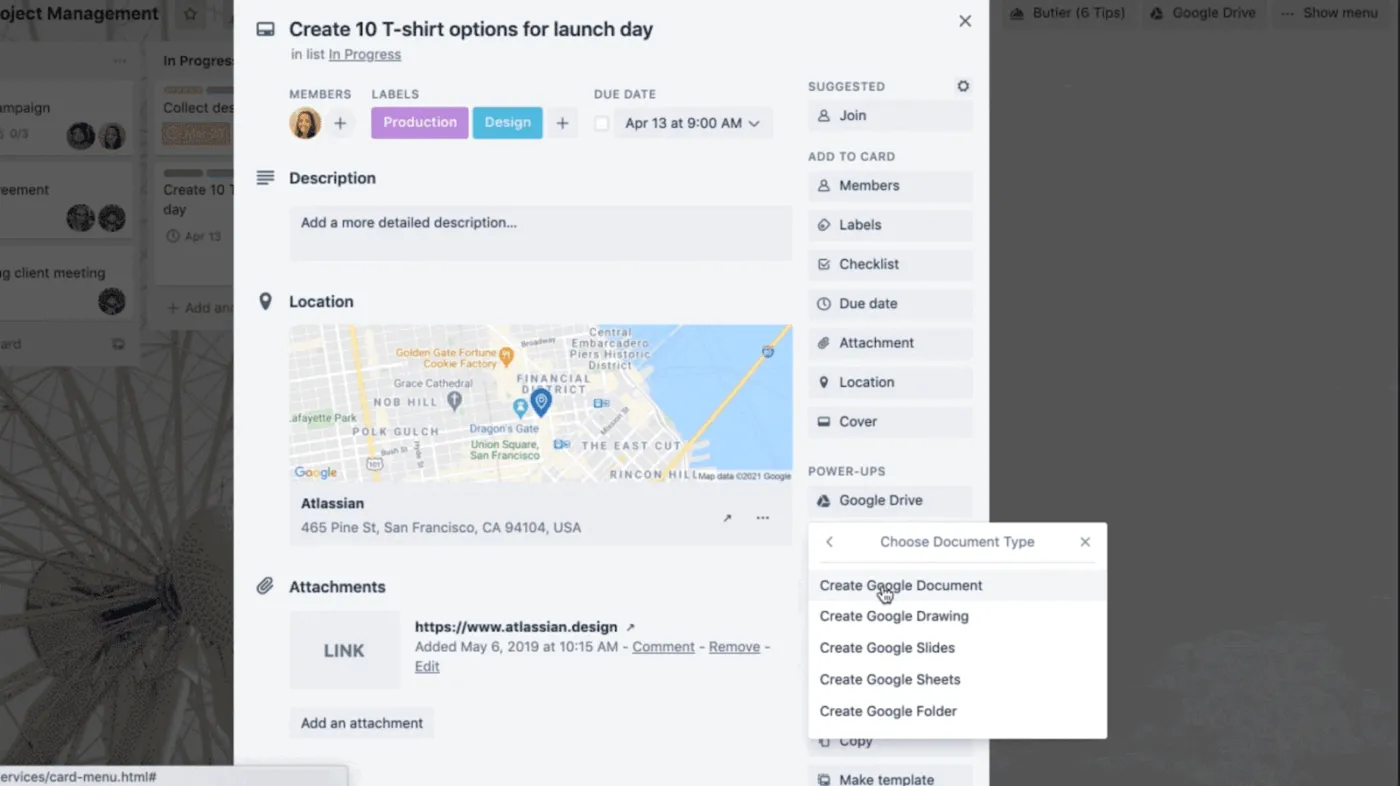 Trello aracılığıyla - Google Çalışma Alanı entegrasyonuna sahip proje yönetimi yazılımı