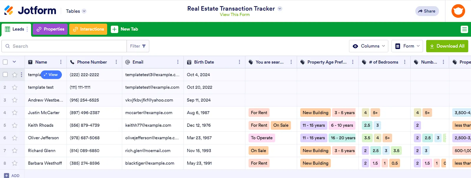 Tracker delle transazioni immobiliari