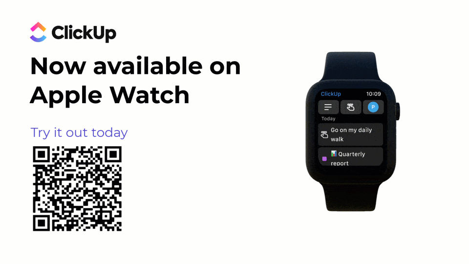 ClickUp en apple watch
