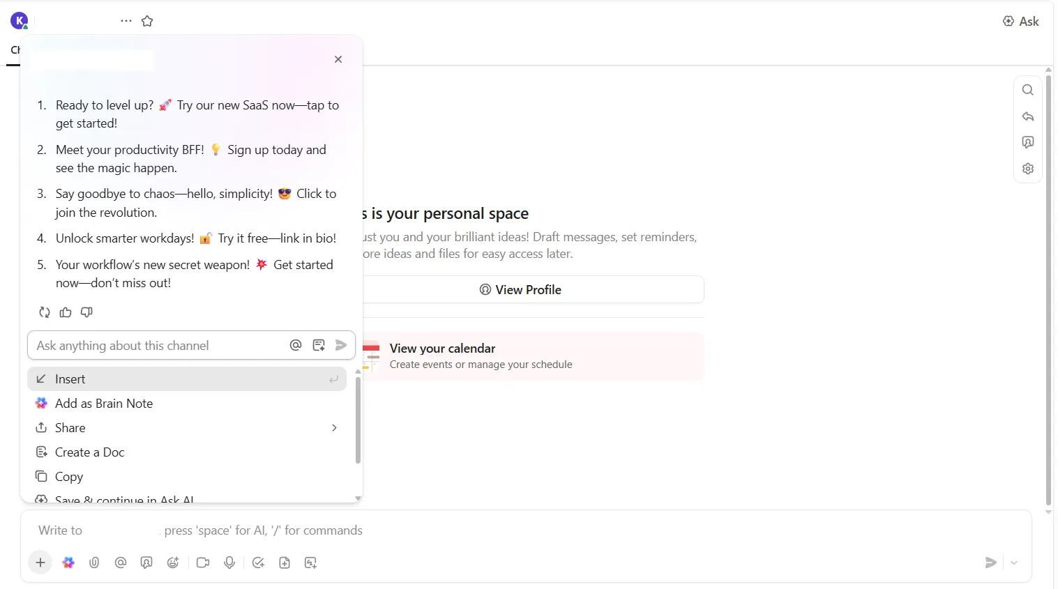 Hur du väljer AI-skrivassistenter: ClickUp Brain anpassar sig efter din personliga skrivstil