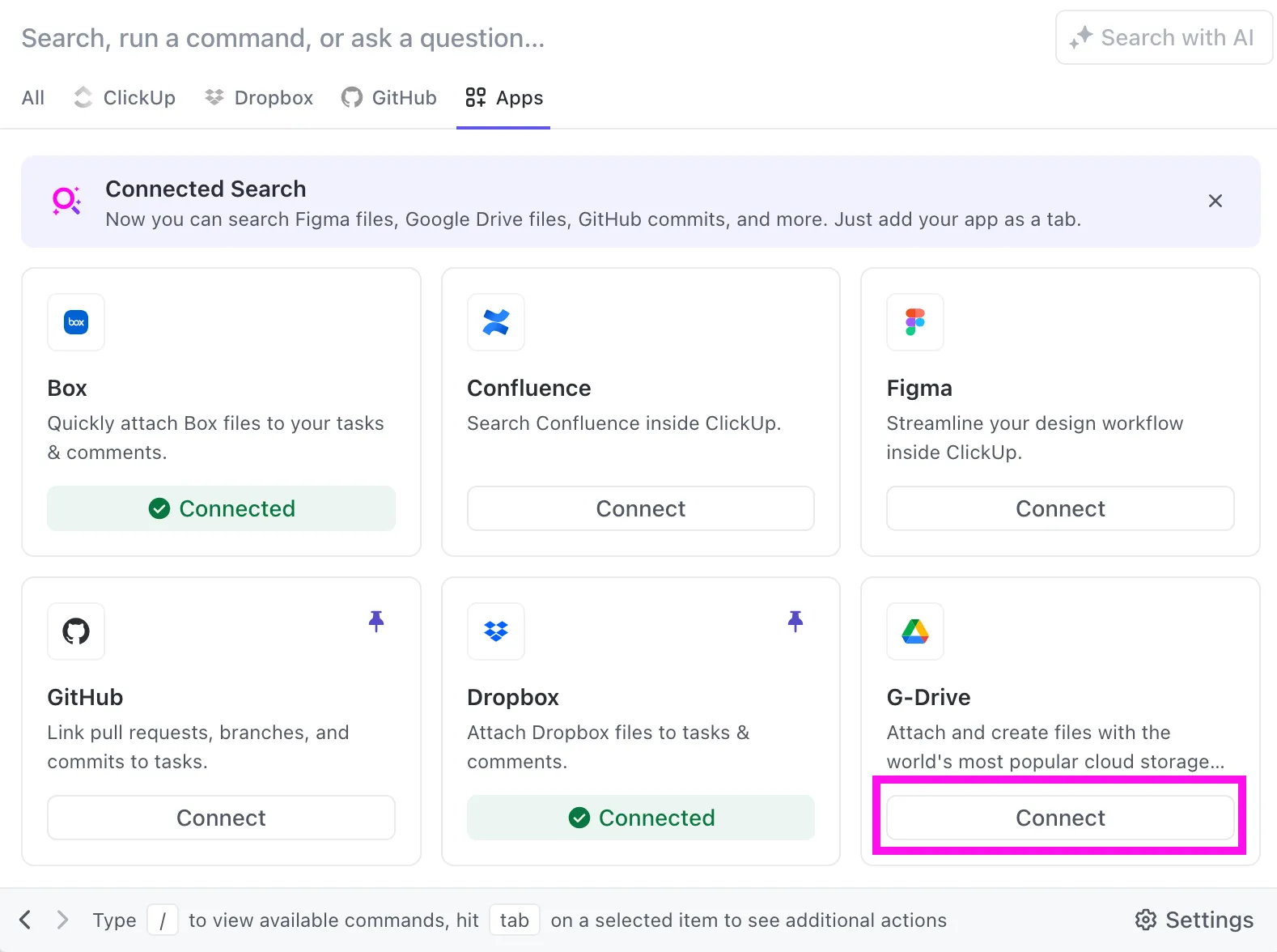 Intégration de ClickUp avec Google Drive