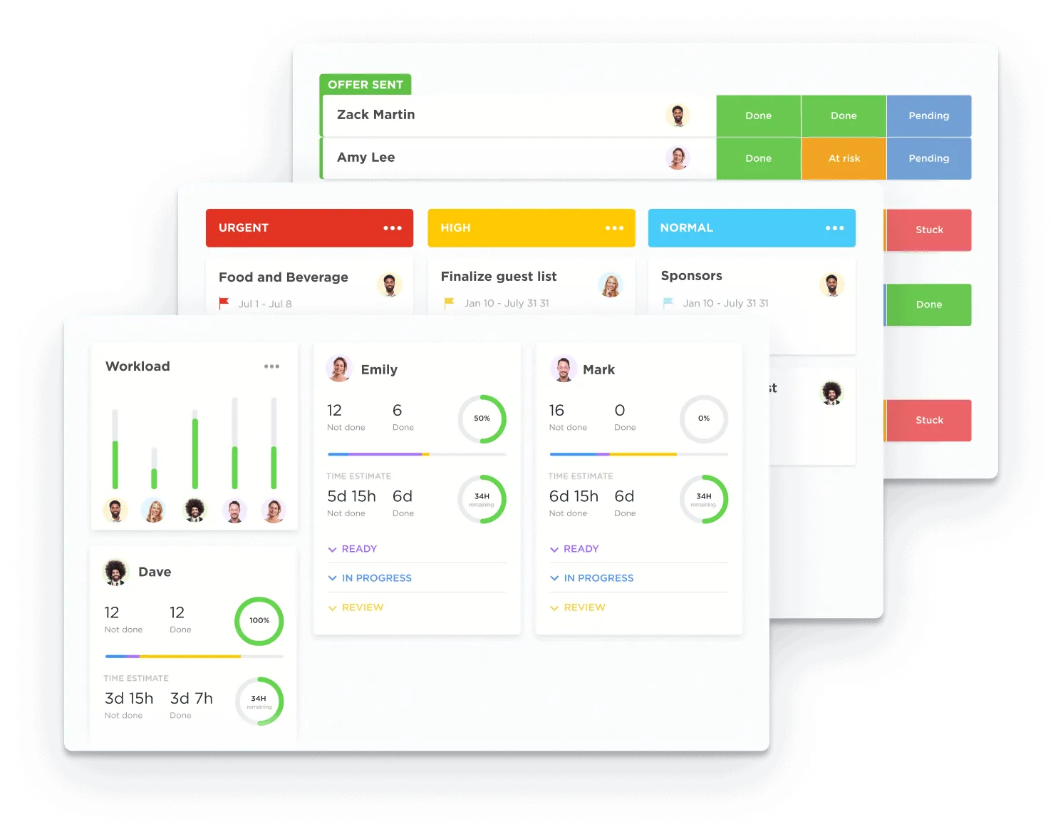 Gestión de proyectos de ventas de ClickUp