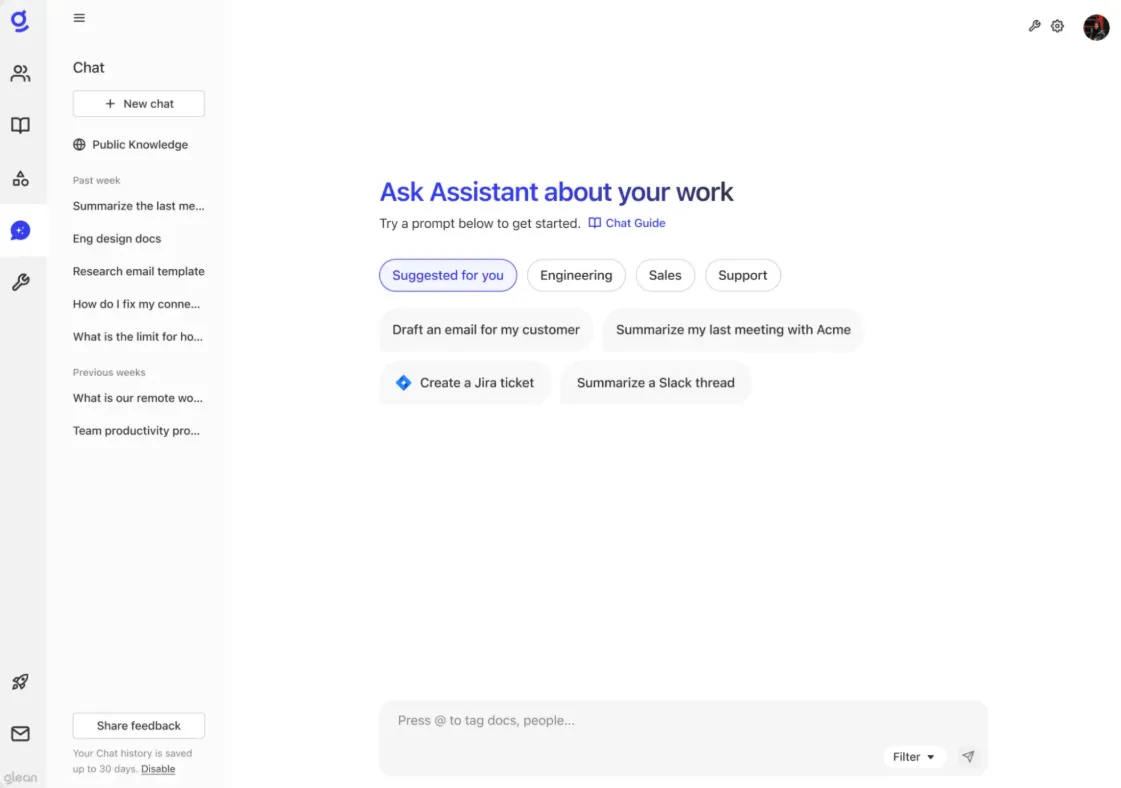 Glean Dashboard: Raycast-alternativ