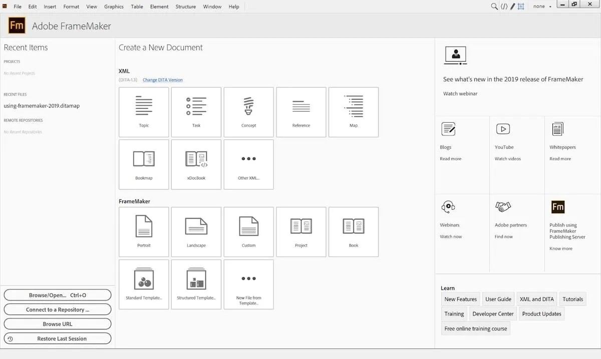 Programvara för teknisk skrivning: Adobe FrameMaker