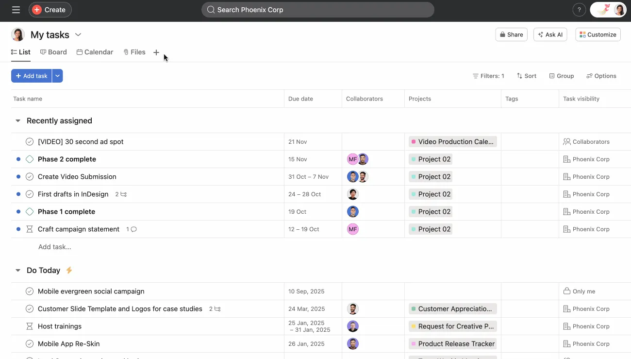 Petakan urutan tugas visual dengan Asana Timeline, ketergantungan, dan jalur kritis