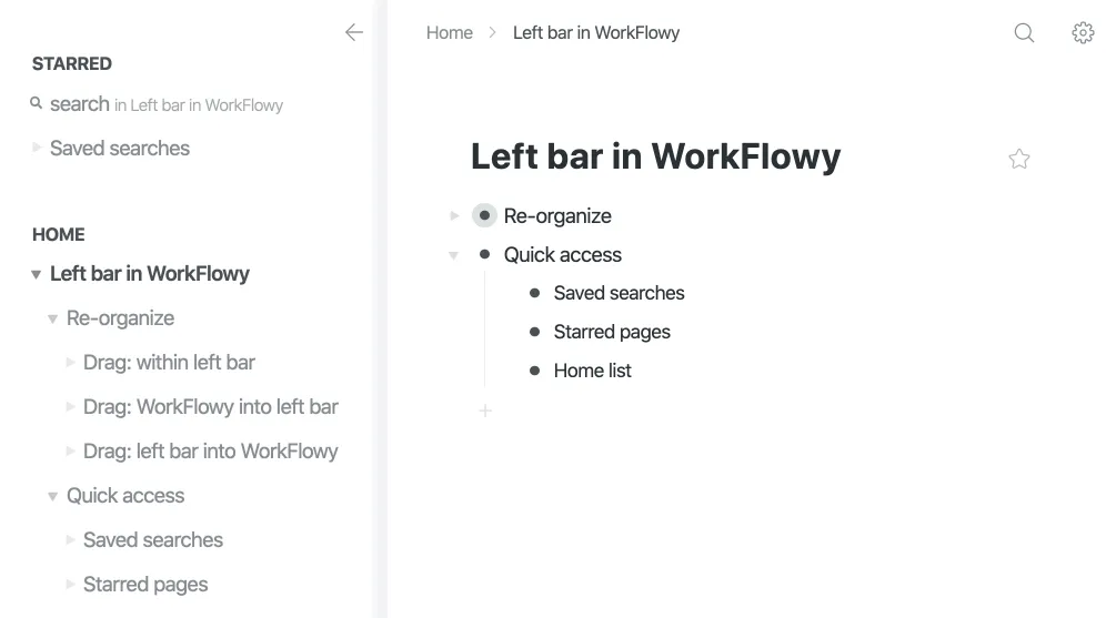 Workflowy Dashboard
