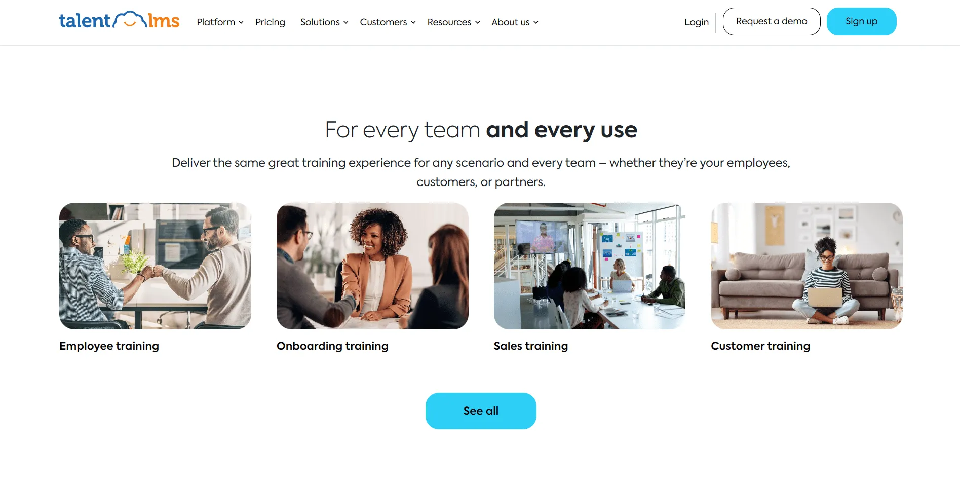 TalentLMS pour un apprentissage ludique : plateforme d'intégration de l'équipe commerciale