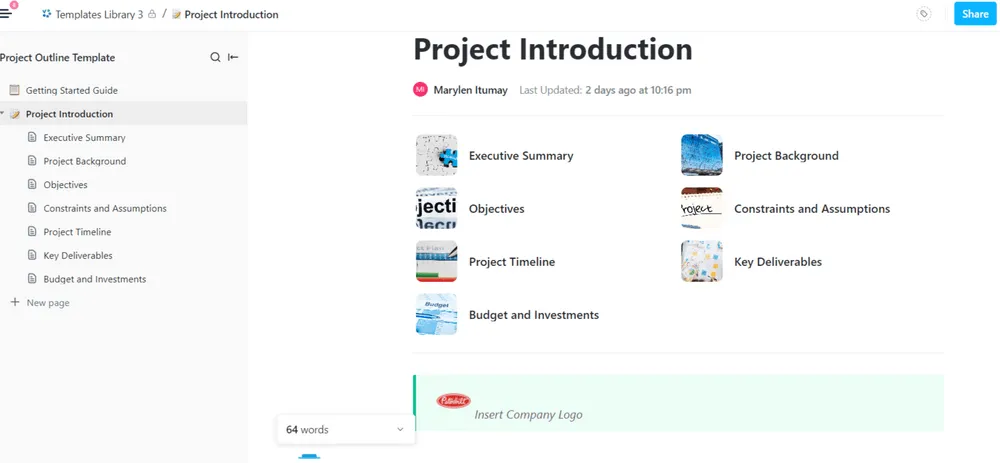 O modelo de esboço de projeto do ClickUp foi projetado para ajudá-lo a planejar e organizar projetos do início ao fim.