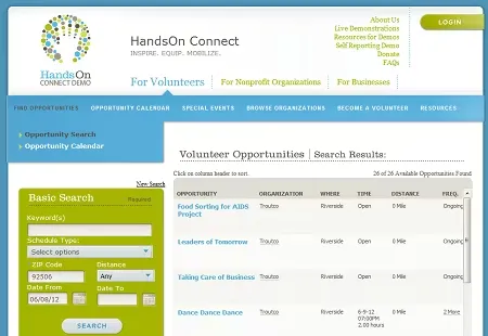 HandsOn Connect: Plattform für gemeinnützige Organisationen, um Freiwillige mit Einsatzmöglichkeiten zu verbinden und Gemeinschaftsprogramme zu verwalten