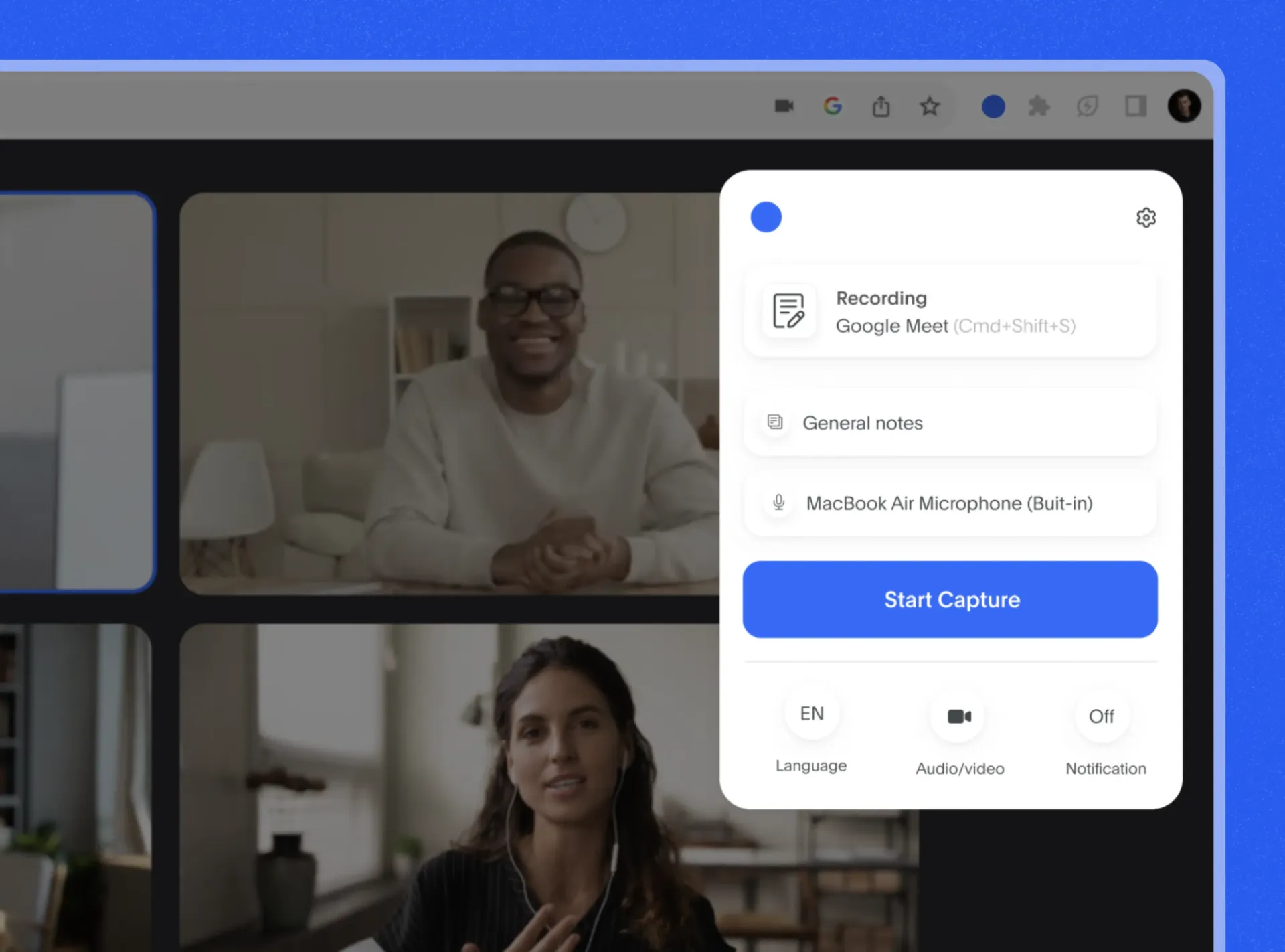 Bluedot: app di IA per prendere appunti durante le riunioni di Google Meet