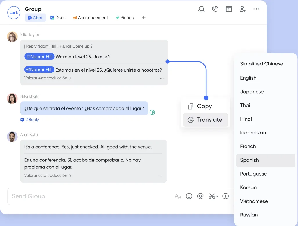 Lark comme alternative à WhatsApp