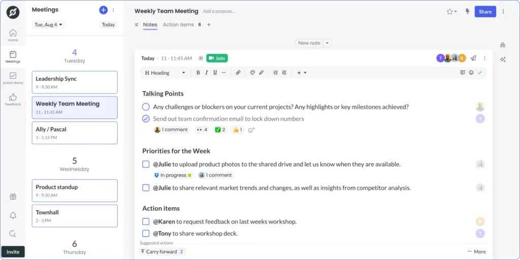 Fellow Dashboard: KI-Generator für Meeting-Protokolle