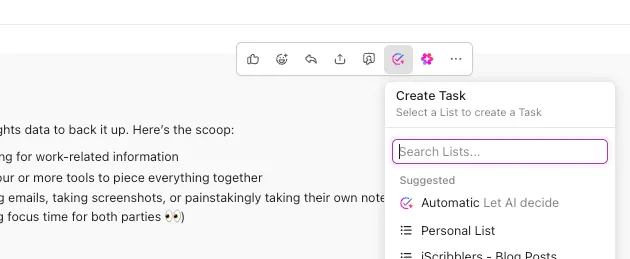 Creación de tareas de ClickUp desde el chat: técnicas de ideación