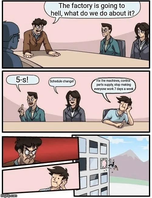 Deja de hacer que la gente haga trabajo extra, meme sugerencia.