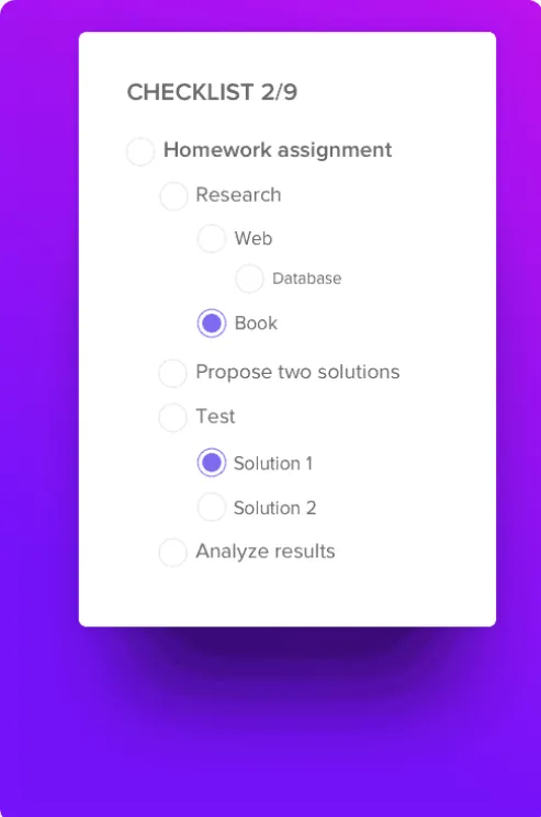 ClickUp-Aufgaben-Checkliste