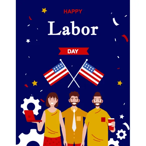 Modello di volantino per l'invito al picnic aziendale del Labor Day