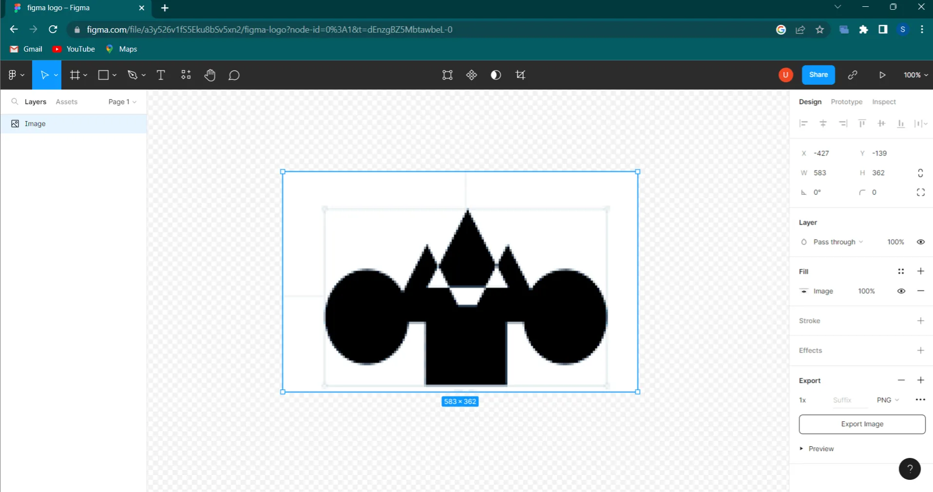 Utilisateur créant un nouveau logo dans Figma