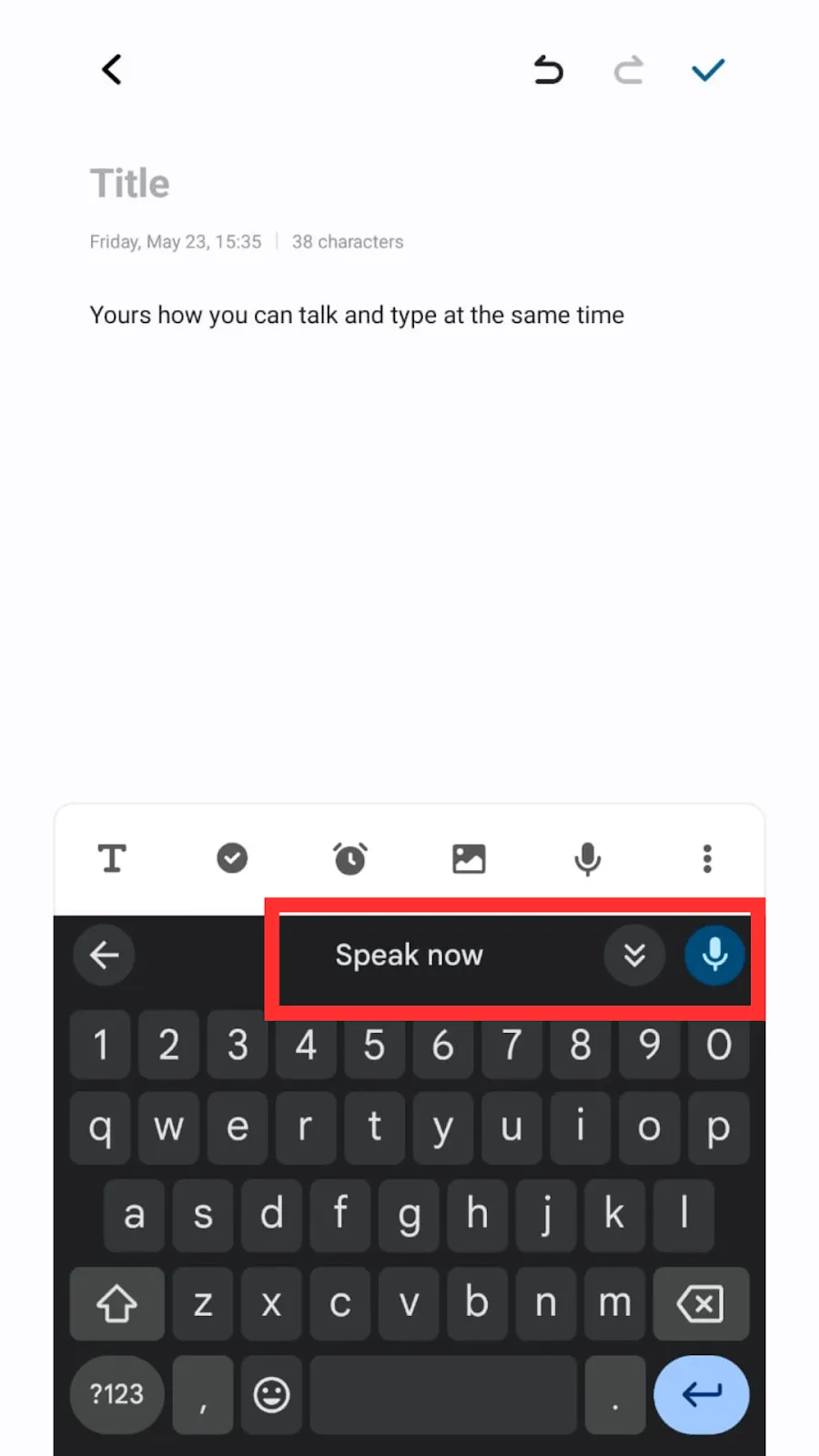Klávesnice a mikrofon v systému Android