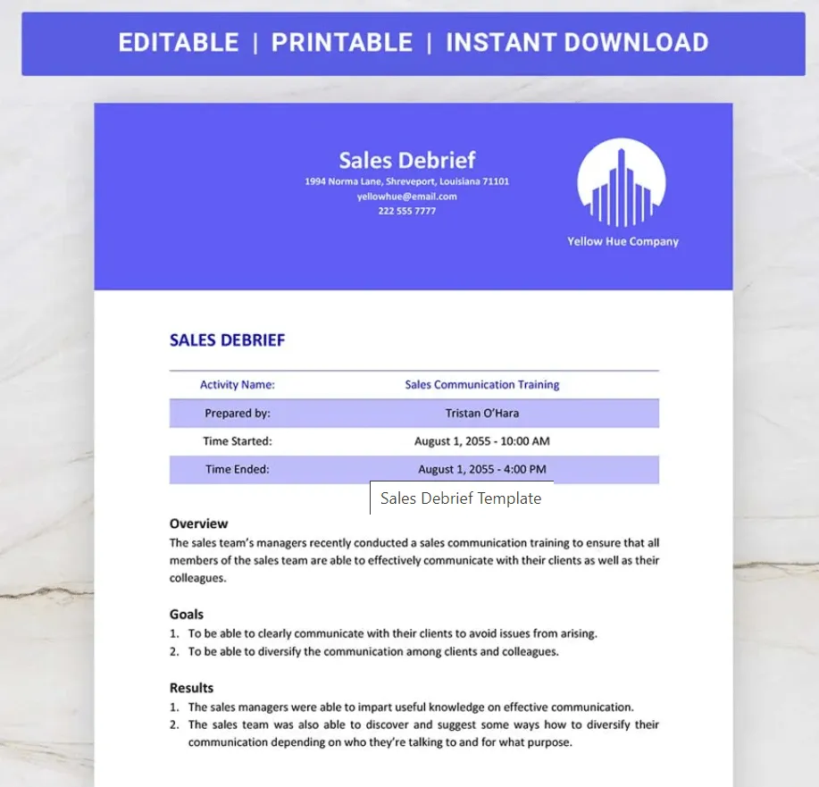 Template.net tarafından hazırlanan Word Satış Raporlama Şablonu