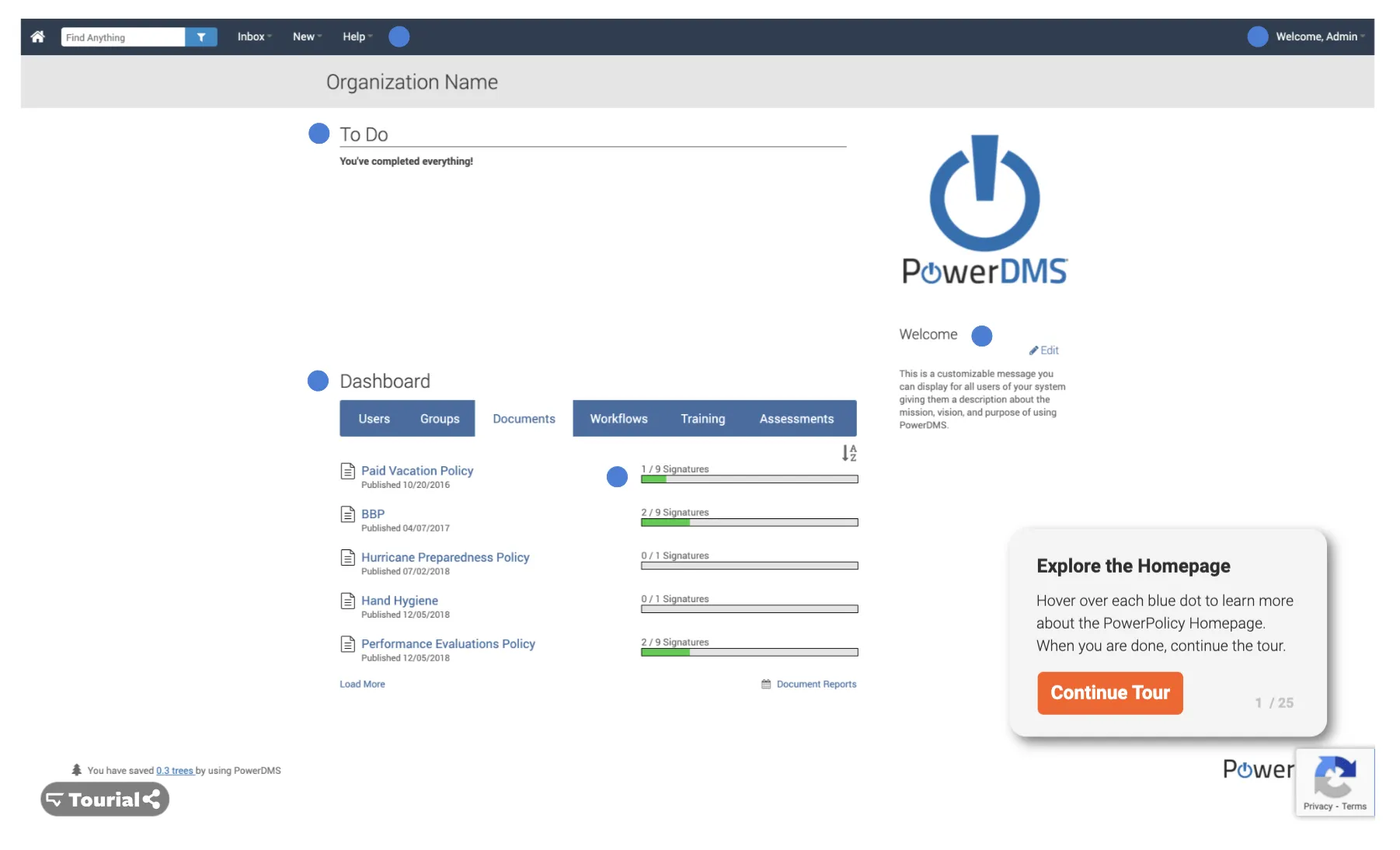 Painel PowerDMS