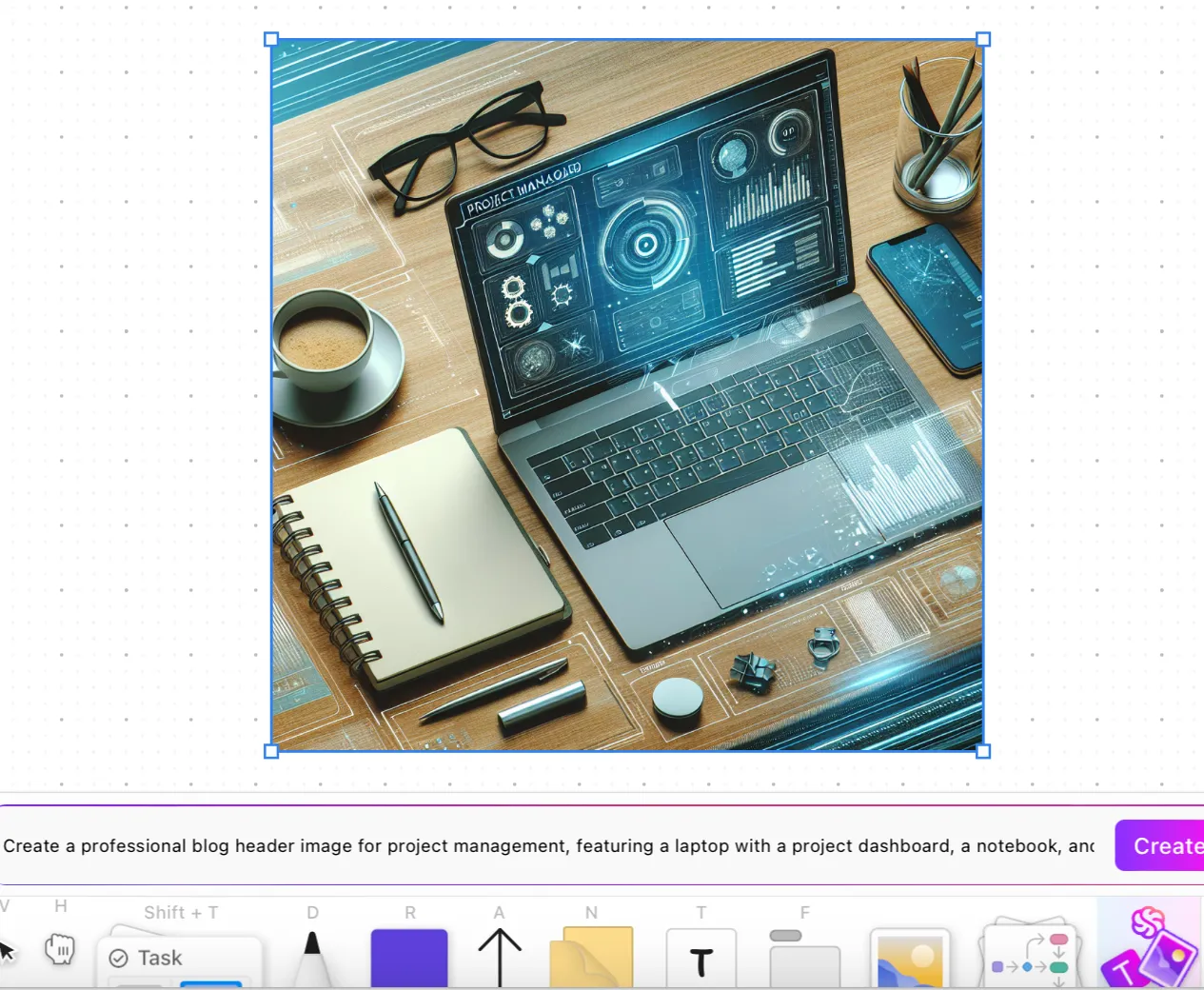 Fai brainstorming di idee e genera immagini nelle lavagne online di ClickUp con ClickUp Brain