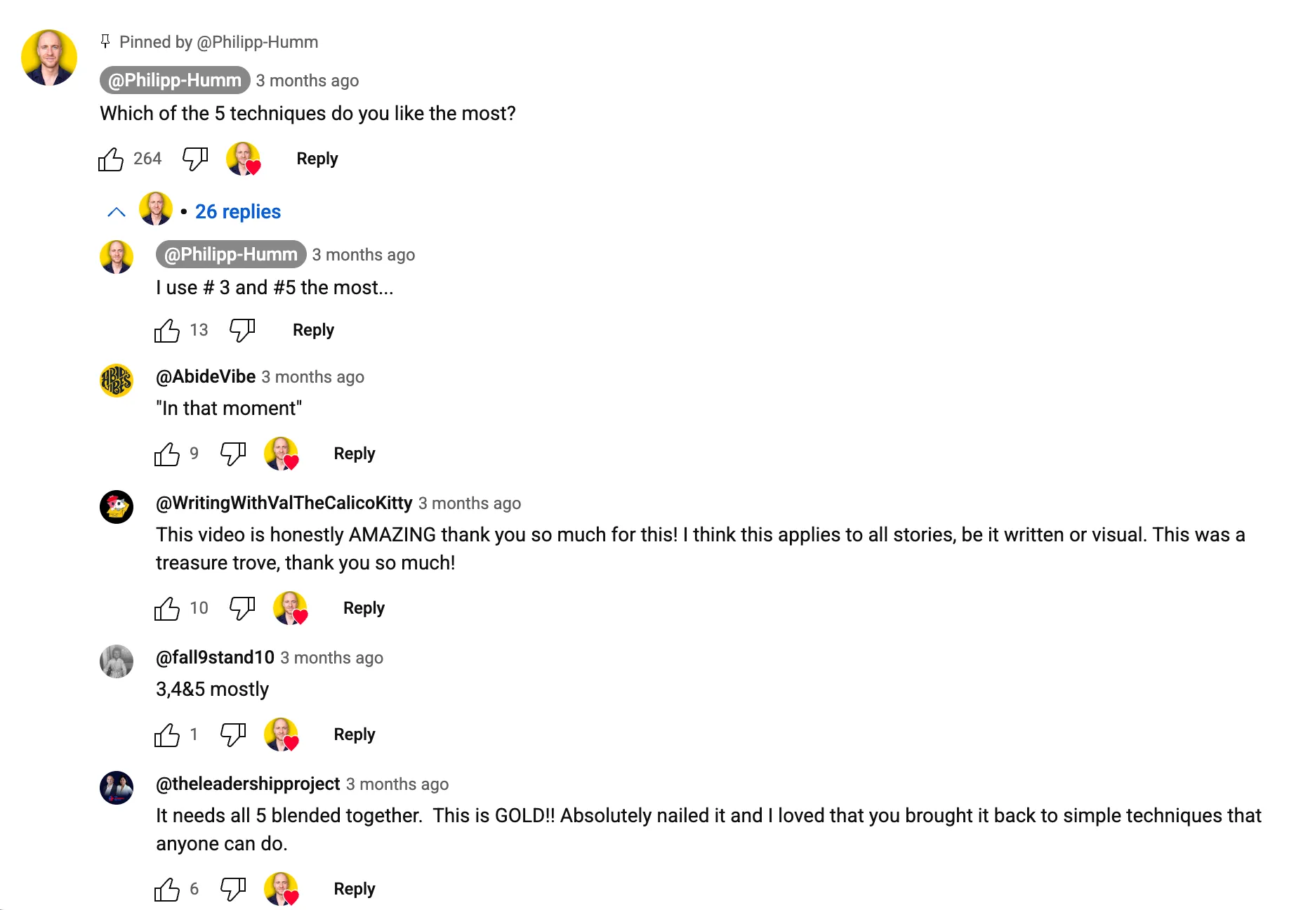 Comentarios de la audiencia sobre el vlog de Philip Humm: Métodos para captar la atención de la audiencia de un vlog