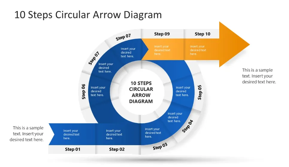 Modelo de fluxo circular do PowerPoint por Slide Model