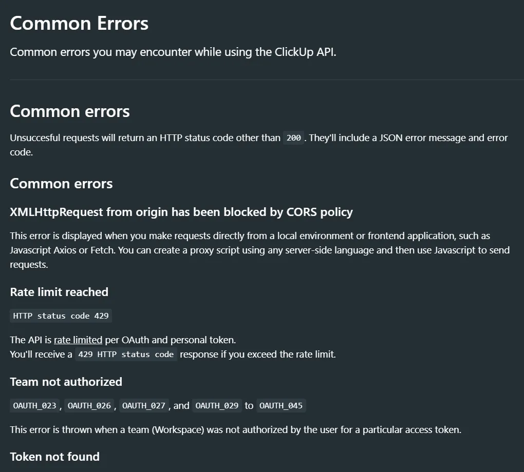 ClickUp API