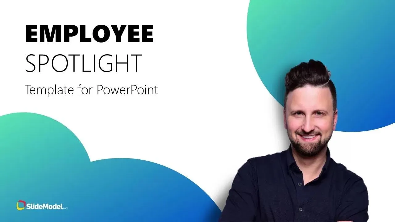 Modèle PowerPoint « Pleins feux sur les employés » par SlideModel