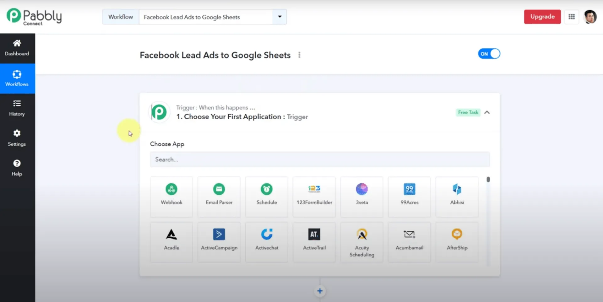 Collegare Facebook Ads a Fogli Google con Pabbly Connect