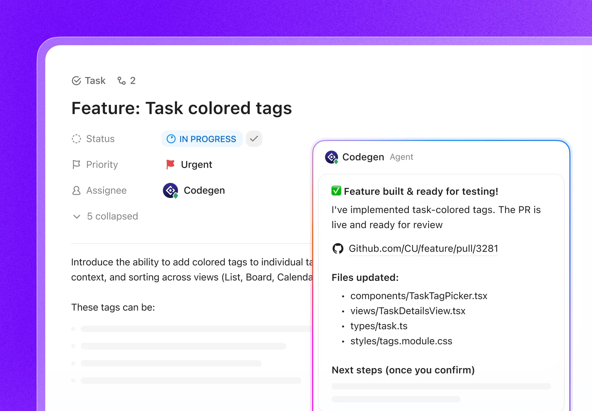ClickUp Codegen