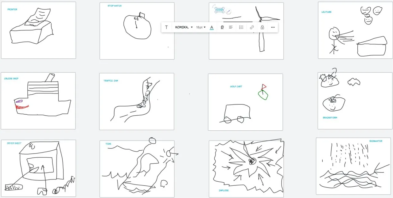 Wirtualny Pictionary: gry online do budowania zespołu