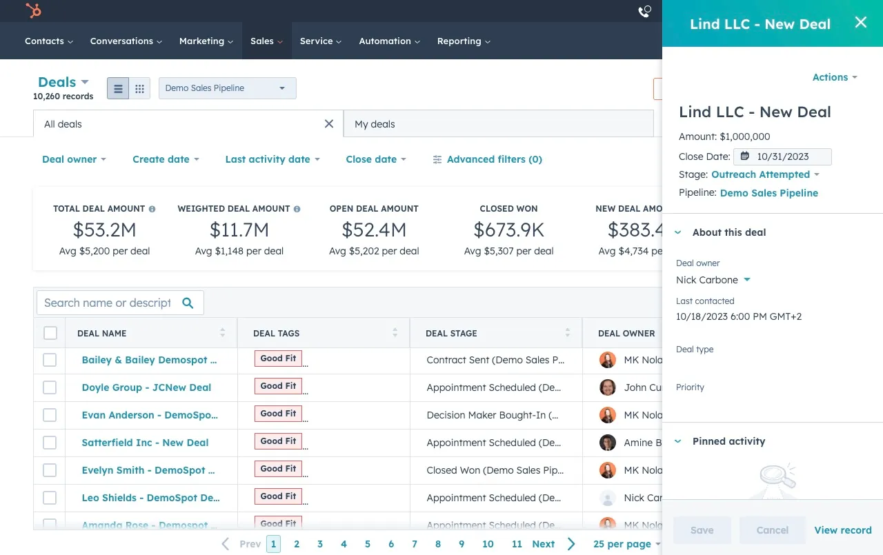 HubSpot Sales Hub: برنامج تدريب المبيعات لـ CRM المتكامل