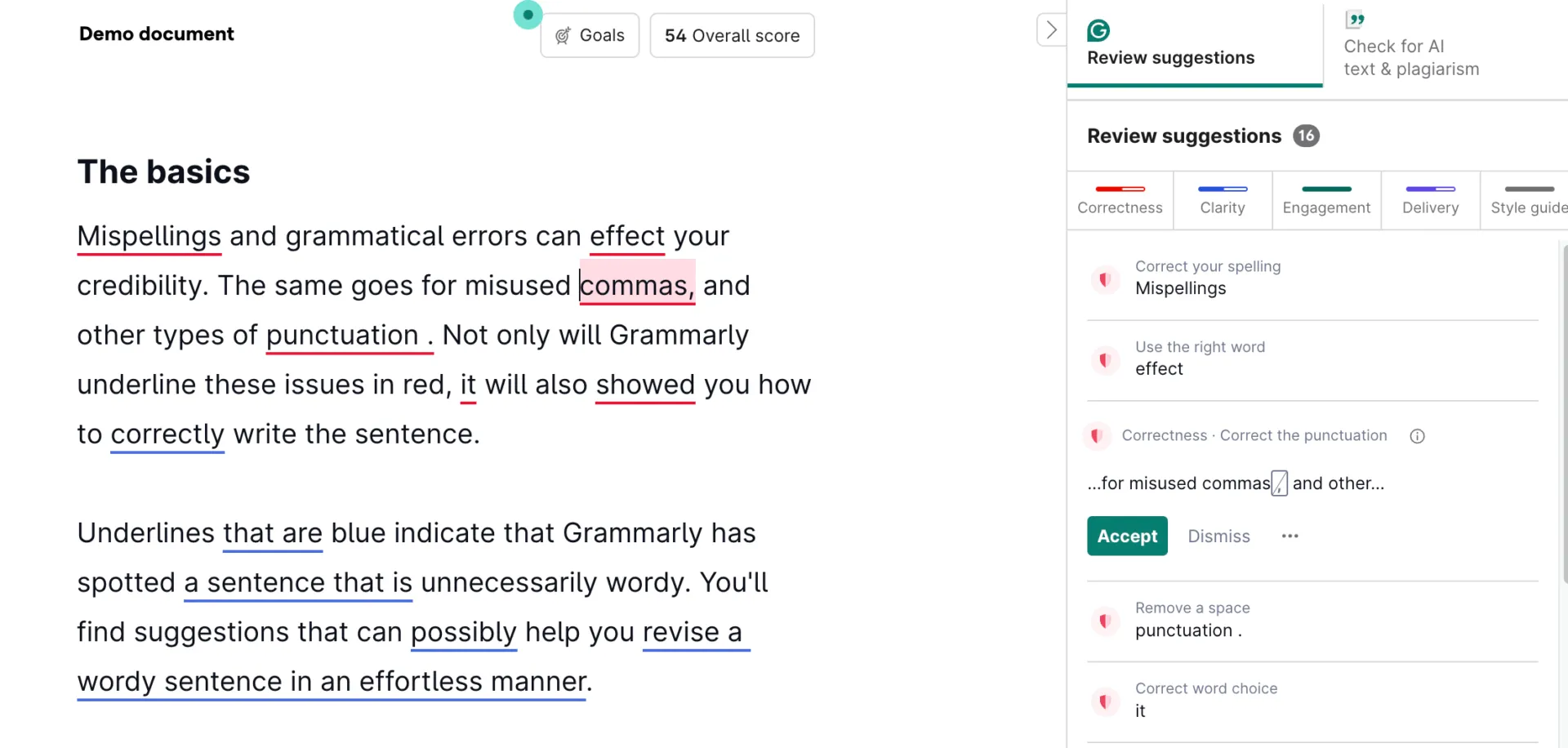 Grammarly képernyőkép