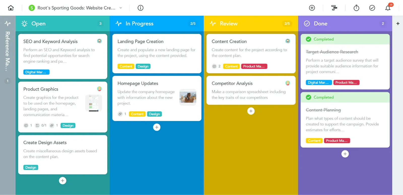 MeisterTask: ferramenta Kanban