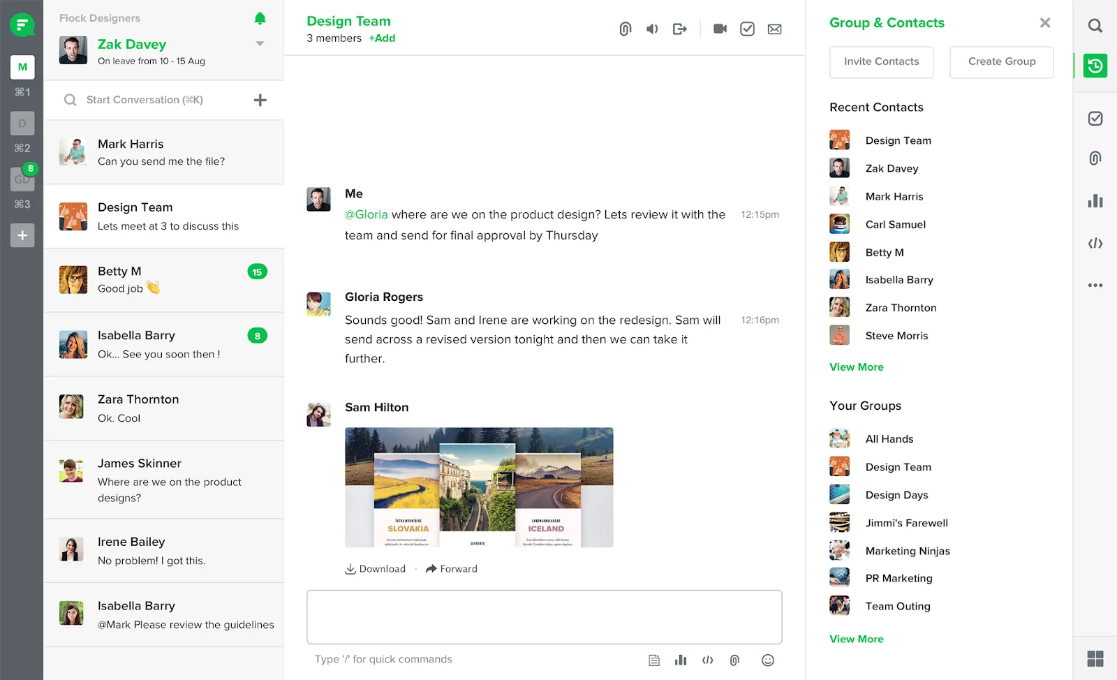 Các lựa chọn thay thế Discord: Flock: Tốt nhất cho giao tiếp hiệu quả cho các nhóm nhỏ
