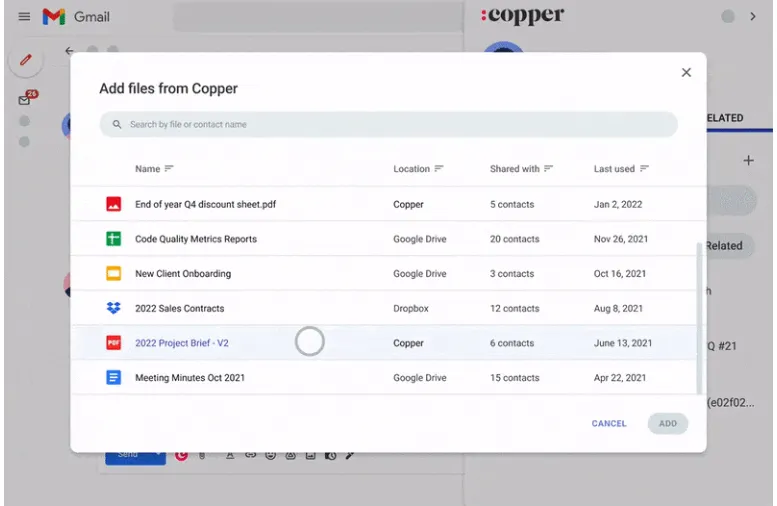 Copper CRM уеб-базиран CRM софтуер
