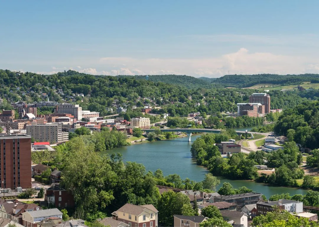 Vue aérienne de Morgantown
