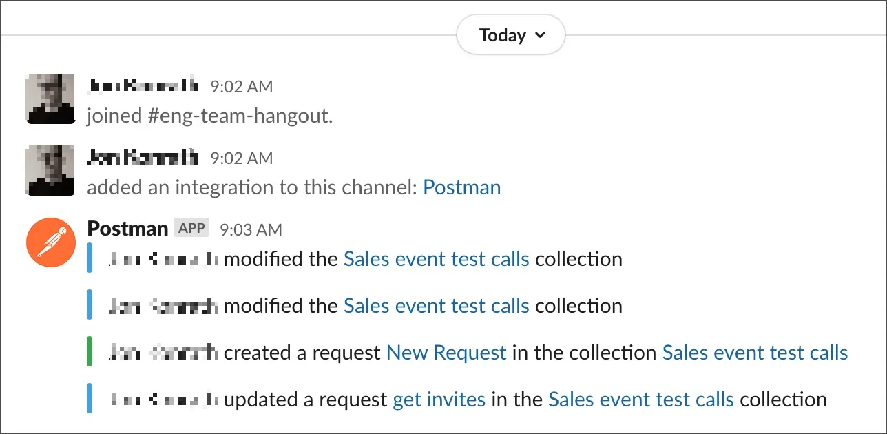 Postman Slack-integratie