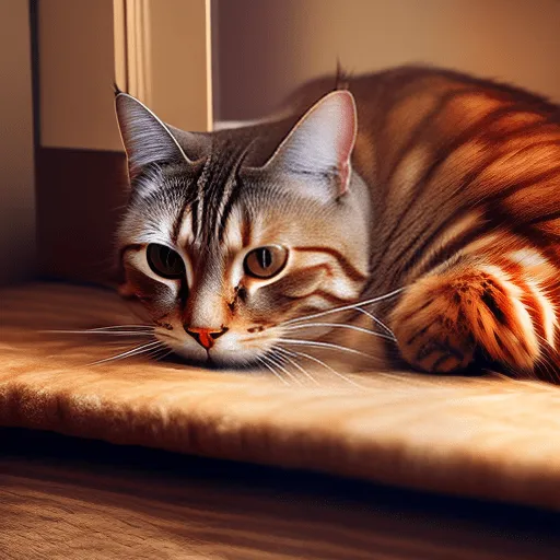 Un soffice gatto rosso
