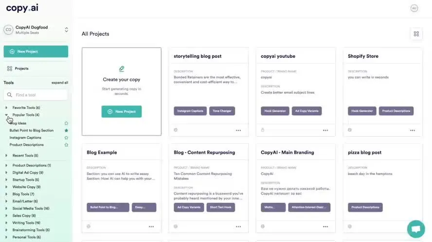 Copy.ai: بديل Rytr AI