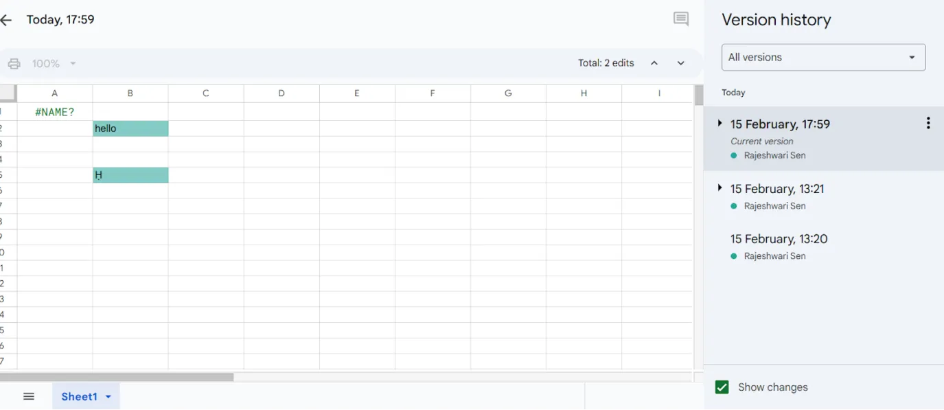 Historique des versions
