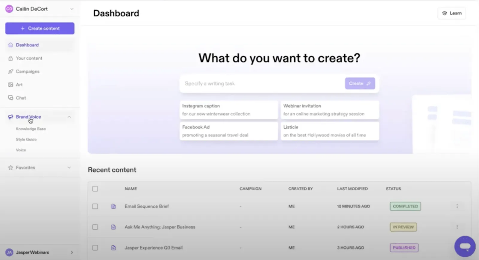 Tableau de bord Jasper : comment réaliser l'automatisation des descriptions de produits à l'aide de l'IA