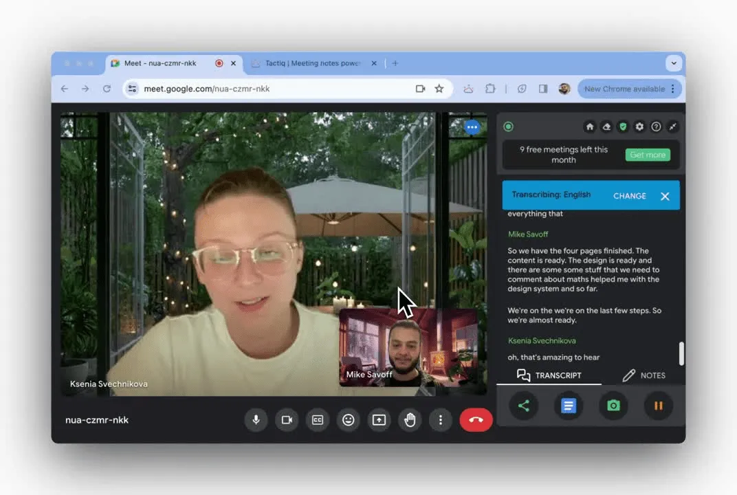Tactiq: Достъп от Chrome Web Store с интернет връзка